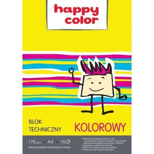 HAPPY COLOR - BLOK TECHNICZNY A4 KOLOR - 10k