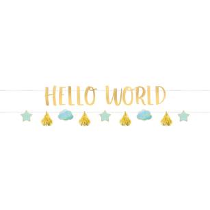 AMSCAN - GIRLANDA - HELLO WORLD 176x8x17,8 BOY